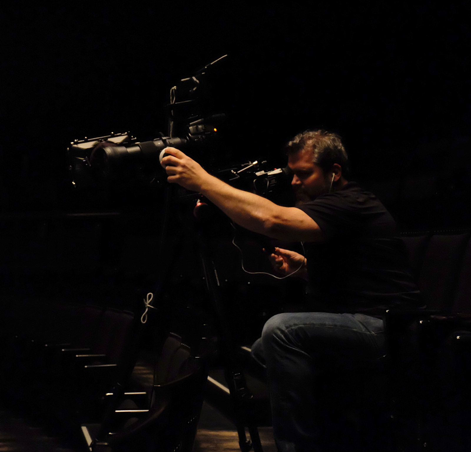 Jon Griffin filming the 2015 Bruges Harpsichord Competition